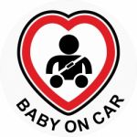 Baby On Car Stock Photo