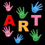 Kids Art Shows Craft Draw And Toddlers Stock Photo
