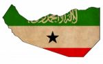 Somaliland Map On  Flag Drawing ,grunge And Retro Flag Series Stock Photo