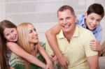 Portrait Of Lovely Family Having Fun Together Stock Photo