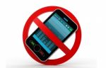 3d Illustration Of No Cell Phone Sign Stock Photo