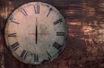 Clock On The Old Iron Stock Photo