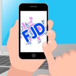 Fjd Currency Represents Fiji Dollar And Broker Stock Photo