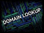 Domain Lookup Representing Domains Searches And Realm Stock Photo