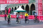 London To Brigton Cycle Ride To Raise Money For The British Hear Stock Photo