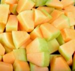 Close Up Cantaloupe Melon Background Texture Stock Photo