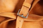 Sash And Metal On Leather Stock Photo