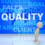 Quality Words Shows Guarantee Check 3d Rendering Stock Photo