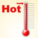 Thermometer Hot Represents Temperature Indicator And Boiling Stock Photo