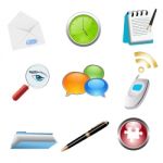 Office Icons Stock Photo