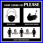 The Measures To Stop The Spread Of Covid-19 Sign. Wear Mask. Was Stock Photo