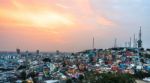 Guayaquil City At Sunset Stock Photo