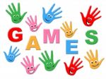 Games Kids Indicates Play Time And Child Stock Photo