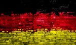 German Flag Painted On Wall Stock Photo