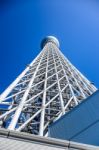 Tokyo Skytree, A Famous Tower And Landmark Of Tokyo Stock Photo