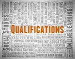 Qualifications Word Showing Certificated Certified And Chartered Stock Photo