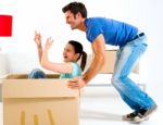 Couple Moving Home Stock Photo