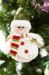 Closeup Of Christmas-tree Decorations Stock Photo