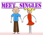 Meet Singles Indicates Met Togetherness And Adoration Stock Photo