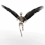Flying Skeleton  Stock Photo