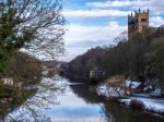 Durham, County Durham/uk - January 19 : View Along The River Wea Stock Photo