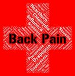 Back Pain Shows Poor Health And Ailment Stock Photo