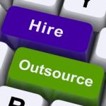 Outsource And Hire Keys Stock Photo