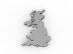 United Kingdom Outline Stock Photo