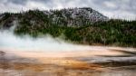 View Of The Grand Prismatic Spring Stock Photo