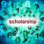 Scholarship Education Represents College Academy And Graduating Stock Photo