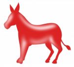 Democrat Donkey Mascot Stock Photo