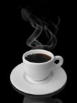 White Cup Of Coffee Stock Photo