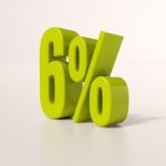 Percentage Sign, 6 Percent Stock Photo