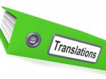 Translations File Stock Photo