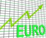 Euro Chart Graph Shows Increasing European Economy Stock Photo