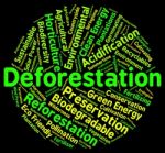 Deforestation Word Shows Cut Down And Clear Stock Photo