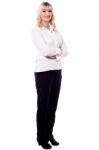 Successful Business Lady, Full Length Shot Stock Photo