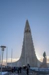 View Of The Hallgrimskirkja Church In Reykjavik Stock Photo