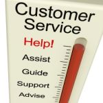 Customer Service Meter Stock Photo