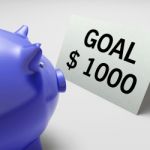 Goals Dollars Shows Aim Target And Plan Stock Photo