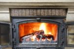 Cozy Home Fireplace Stock Photo