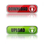 Download Upload Buttons Stock Photo