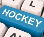 Hockey Key Means Game Or Sport
 Stock Photo