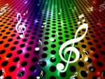 Background Music Shows Sound Track And Clef Stock Photo