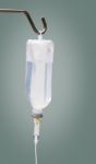 Infusion Bottle With IV Solution Stock Photo