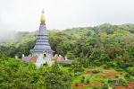 Phra Mahathat Napapolphumisiri Pagoda Stock Photo