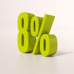 Percentage Sign, 8 Percent Stock Photo