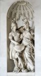 Sculpture Of Two Women At St Michaels Gate Hofburg In Vienna Stock Photo