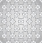 Silver Flower And Spiral Pattern Stock Photo