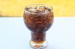 Cola With Ice Stock Photo